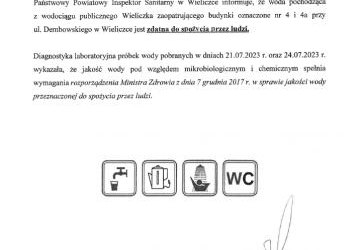 Komunikat Powiatowej Stacji Sanitarno-Epidemiologicznej w Wieliczce NR 3